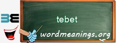 WordMeaning blackboard for tebet